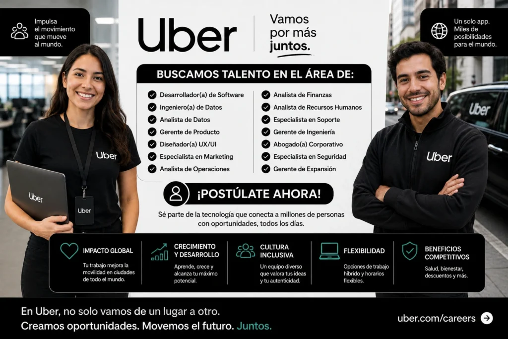 🚘 Convocatorias Laborales en Uber 2026: Nuevas Oportunidades para Conductores y Repartidores