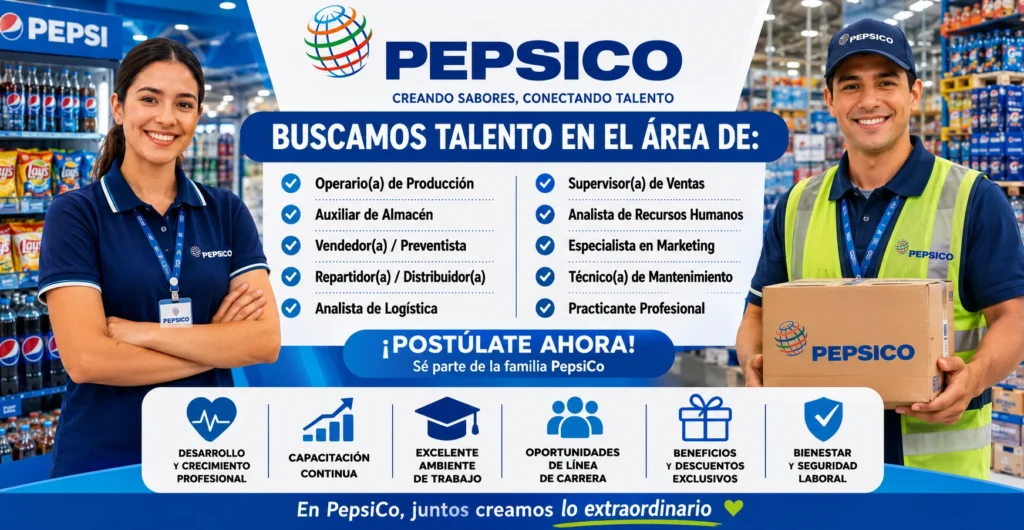🥤💼 Convocatorias Laborales en PepsiCo: Oportunidades de Empleo en una de las Empresas Más Reconocidas del Mundo